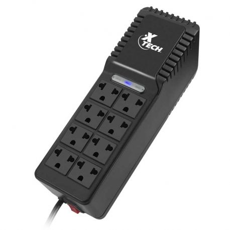 Regulador Voltaje Xtech XTR-1002 500W 8 Tomas 115V