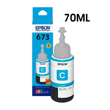 Botella de Tinta Epson 673 Cián Original 70ml