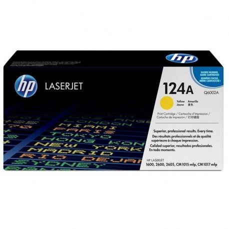 Cartuchos Toner HP 124A Amarillo Original 2000 Pag