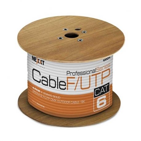 Carrucha de UTP Nexxt 305m Cat6 250MHz 23AWG Negro