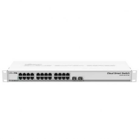 Switch Mikrotik 24p GigaE PoE 2p FO-SFP 2 MB Rack