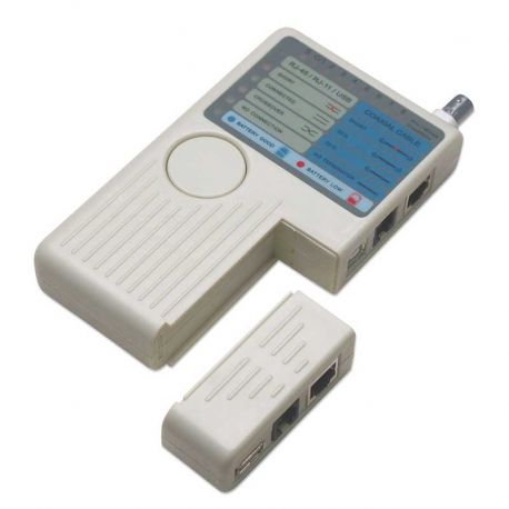 Probador de Red Intellinet RJ11, RJ45, USB y BNC