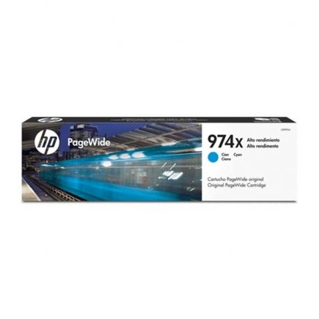Cartuchos Tinta HP 974X Cián Original PageWide