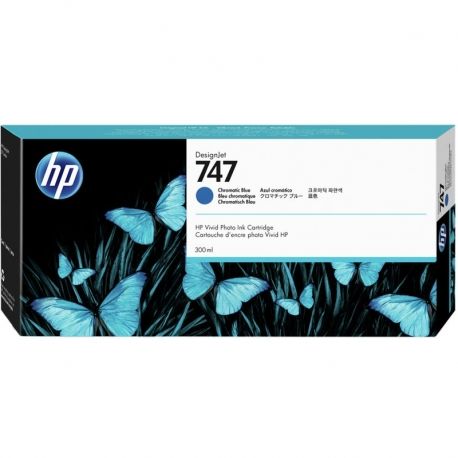 Cartucho de Tinta HP 747 300ml Azul Cromático Orig