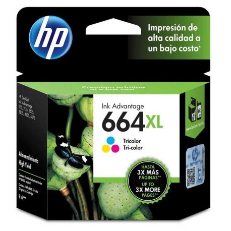 Cartucho Tinta HP 664XL Tricolor (F6V30AL)Original