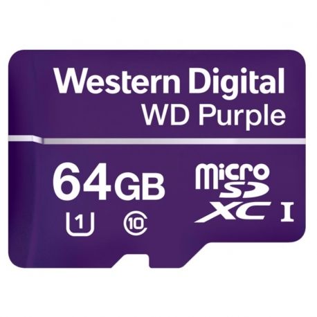 Memoria MicroSD Western Digital Purple 64GB C10