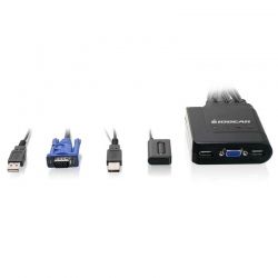 Splitter IOGEAR GCS24U 4 Puertos USB Tec Mou Mon