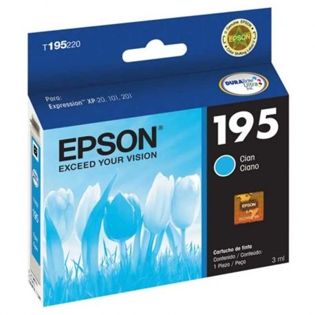 Cartuchs de Tinta Epson T195 Cián Original 3ml
