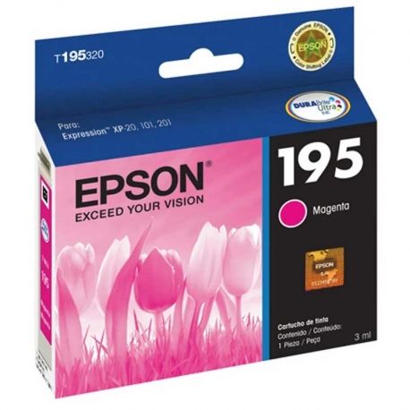 Cartucho de Tinta Epson T195 Magenta Original 3ml
