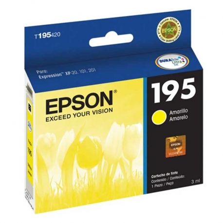 Cartucho de Tinta Epson T195 Amarillo Original 3ml