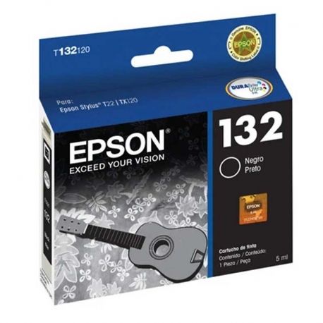 Cartucho de Tinta Epson T132 Negro Original 5ml