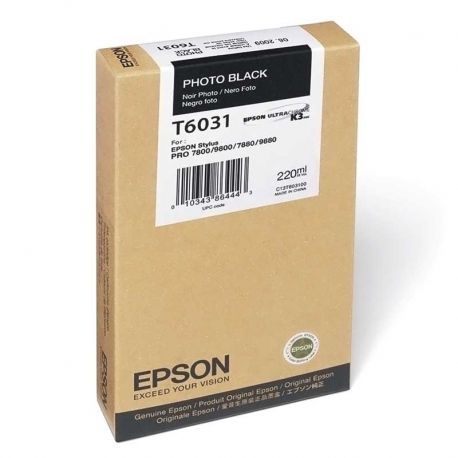 Cartucho de Tinta Epson T6031 Negro Original 220ml