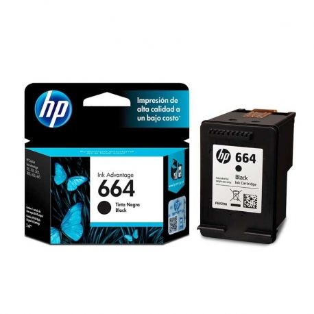 Cartucho de Tinta HP 664 Negro Original 2ml 120pág
