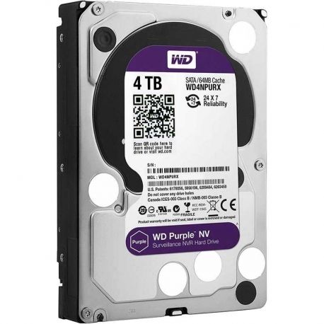 HDD Western Digital Purple 4TB 64MB 3.5' 5400Rpm