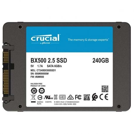 Disco Sólido Crucial BX500 240GB 2.5' SATA 6Gb/s