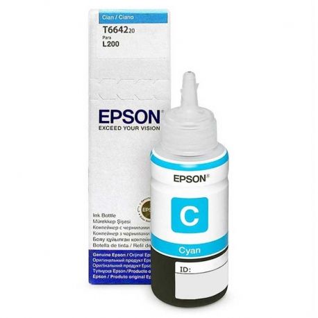 Botella de Tinta Epson T664220 Cían Original 6500p