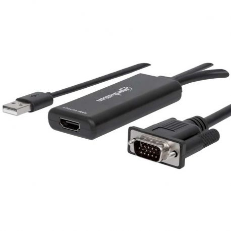 Adaptador de Vídeo Manhattan 152426 VGA USB a HDMI