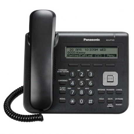Teléfono IP Panasonic KX-UT123X-B Básico 2 Puertos