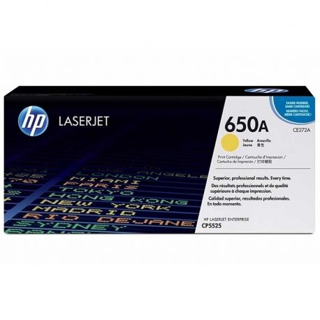 Cartucho Toner HP 650A Amarillo Original 15000 Pág