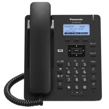Teléfono IP Panasonic KX-HDV130B SIP PoE 100Mbps