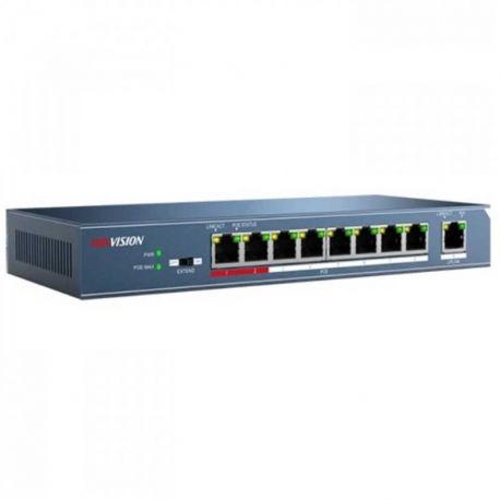 Switch Hikvision DS-3E0109P-E Capa 2 8CH PoE+ 123W