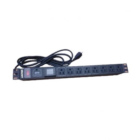 Regleta Para Rack Lantek 8 Tomas 15A 3xProteccion