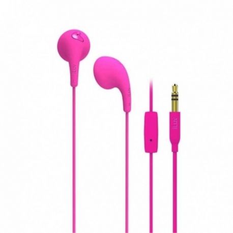 Audifono iLuv Cableado Rosado Boton Para El Oido