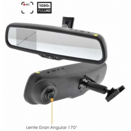 Dashcam EAGLE EYE NEGR 4.3' Con Camara Retrovisora