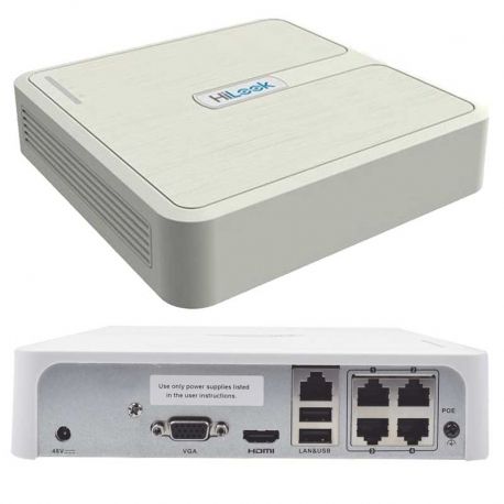 NVR Hikvision NVR-104-HD/4P 4MP 4CH Poe 4K H.265
