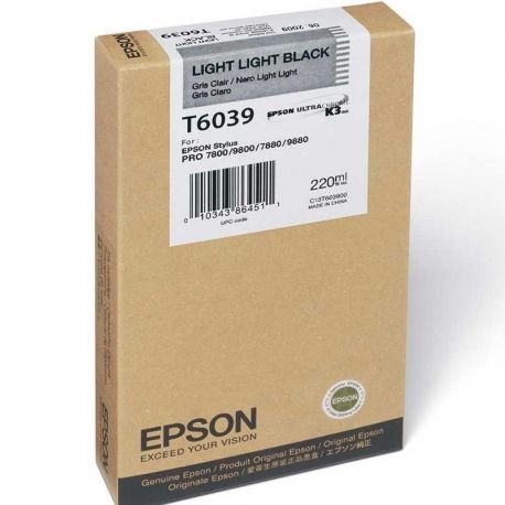 Cartucho de Tinta Epson T6039 220Ml Negro original