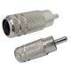 Conector RCA ESS C039 Metálico Macho Plateado