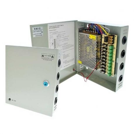 Fuente de Poder ESS C285 Regulada 9CH Dc12V 5Amp