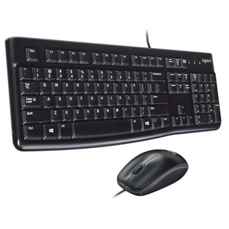 Combo Teclado Mouse Logitech Mk120 USB Inglés