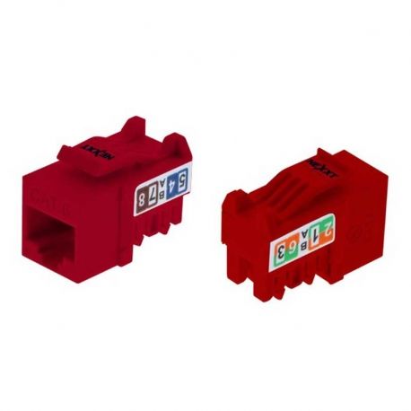Jack RJ45 Nexxt Cat6 250MHz Tipo 110 Plástico Rojo
