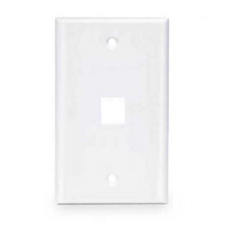 Placa de Pared Genérico CQN-01W-1 1 Puerto Blanco