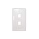 Placa de Pared Genérico CQN-01W-2 2 Puertos Blanco