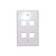 Placa de Pared Genérico CQN-01W-4 4 Puertos Blanco
