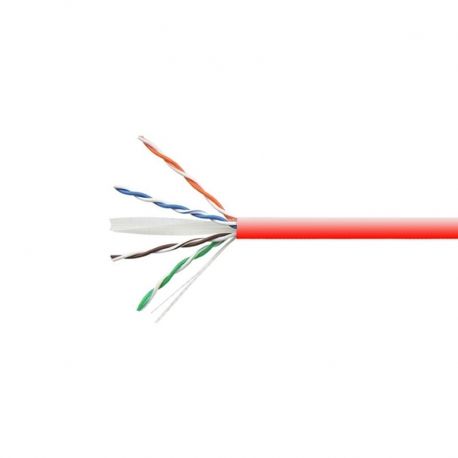 Carrucha de Cable Teklink UTP 305m UL Cat6 Rojo