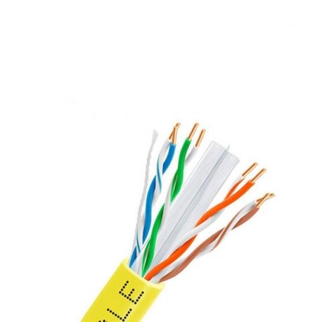 Carrucha de Cable Teklink UTP 305m Cat6 Amarillo