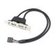 Cable Adaptador Generico USB 2.0 CA503 2 Puertos