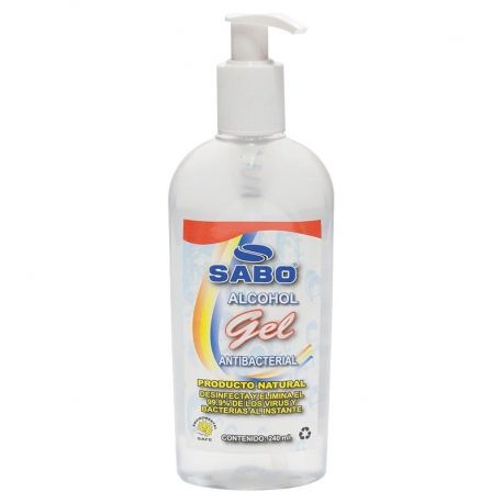 Alcohol en gel Sabo Botella 240ml 70% alcohol