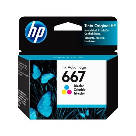 Cartucho de Tinta HP 667 Ink Tricolor original