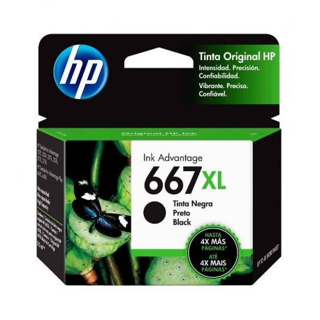 Cartucho de Tinta HP667Xl Original Advantage-Negro
