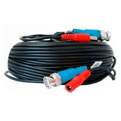 Cable con conector BNC y DC a DVR coaxial 18m