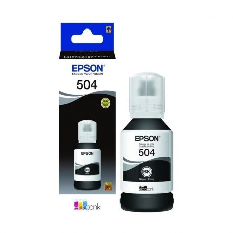 Botella de tinta Epson 504 original color negro