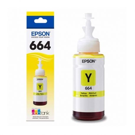 Botella De Tinta Epson T664 Amarillo Original