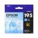 Cartucho De Tinta Epson T195 color cián Original