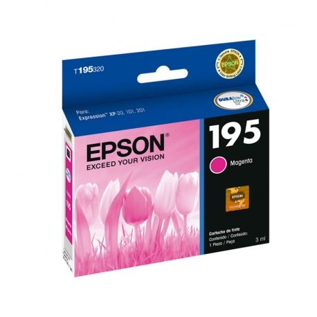 Cartucho De Tinta Epson T195 magenta Original
