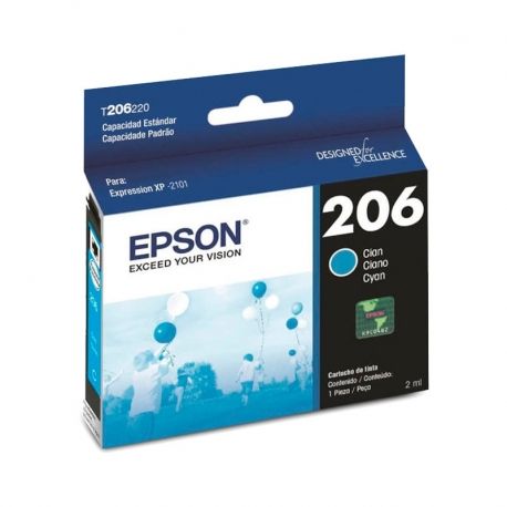 Cartucho de tinta Epson 206 original color - Cyan