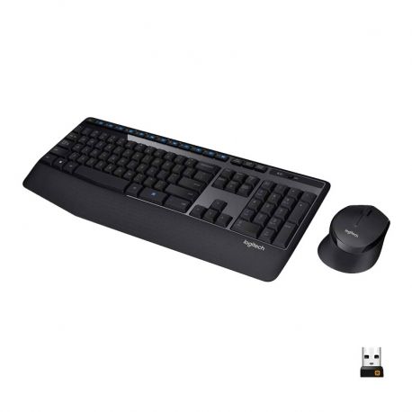 Combo teclado y mouse Logitech Mk345 Inalámbrico